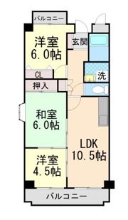 ラ・メール鉢塚の間取り画像