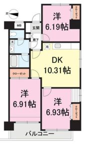 コスモリード池上の間取り画像