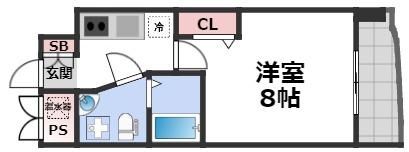 AFFLUENCE難波の間取り画像