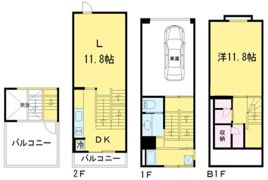 Garage House 10.9k Tokyoの間取り画像