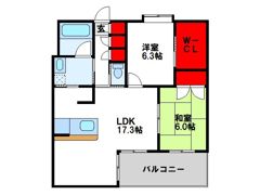 ルフォンド天神の間取り画像