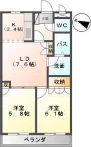 ビラージュ市塚の間取り画像
