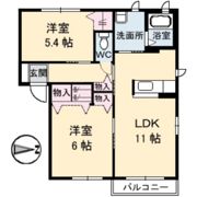 クレールT A棟の間取り画像