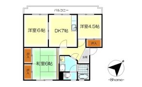 ハイツ向鶴 A棟の間取り画像