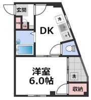 玉造クローバーハイツの間取り画像