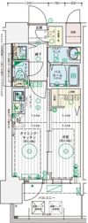 エステムコート難波WEST-SIDEⅨレデントの間取り画像