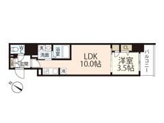 S－RESIDENCE東千田公園alesiaの間取り画像