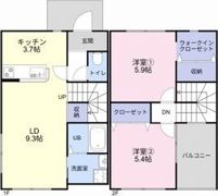 河合様戸建賃貸住宅の間取り画像