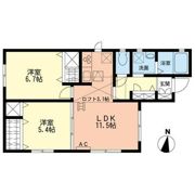 市川貸家Dの間取り画像