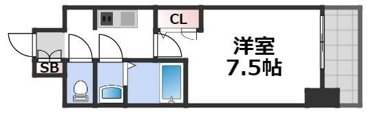 ファステート難波WESTディオンの間取り画像