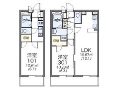 レオパレス堤方Ⅱの間取り画像