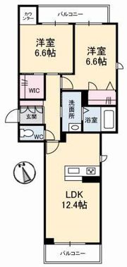 フェリーチェガーデン A棟の間取り画像