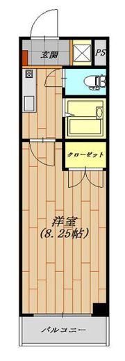 成増プラザ エー102号室の間取り画像