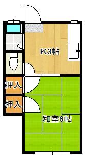 ハイツ中井の間取り画像