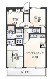 コスモ磯子岡村公園の間取り画像