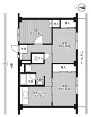 ビレッジハウス松崎3号棟の間取り画像