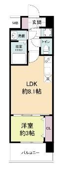 セレニテ神戸ミラクノールの間取り画像