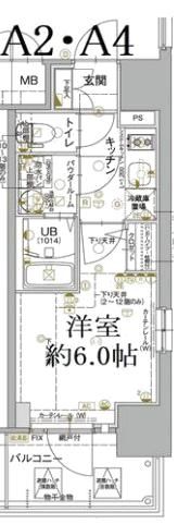 エスリード神戸兵庫駅ミッドポートの間取り画像