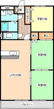 すてーじあ錦ヶ丘の間取り画像