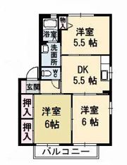 シャーメゾン八万5番館の間取り画像