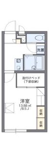 レオパレスコンフォート砺波の間取り画像