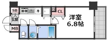 レオンコンフォート難波ミラージュの間取り画像