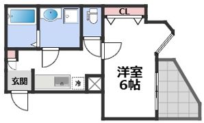 BLUE西長堀の間取り画像