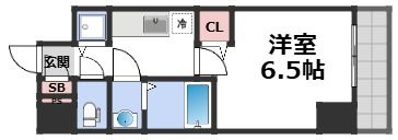 エス・キュート京町堀の間取り画像
