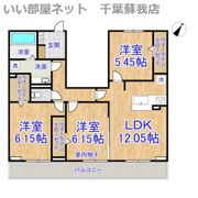 サンクレールAB Aの間取り画像