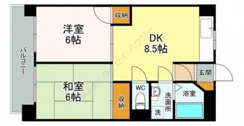 ヴィラ城山の間取り画像