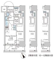 パークアクシス日本橋茅場町ステーションゲートの間取り画像