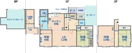 西の里東2丁目戸建の間取り画像