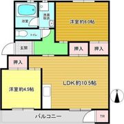 赤坂コーポ北棟の間取り画像
