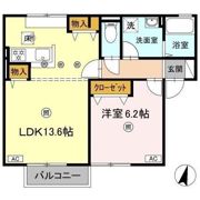 セジュール来住 A棟の間取り画像
