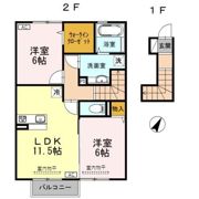 D－room小矢部 D棟の間取り画像