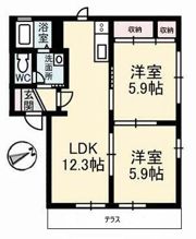 シャーメゾン和 A棟の間取り画像