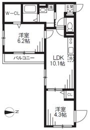 エルファーロ中野新井薬師の間取り画像
