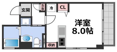 クレアツィオーネ上本町の間取り画像