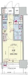 プレサンスタワー北浜の間取り画像