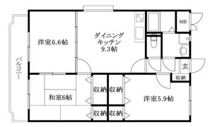 サンライズAの間取り画像