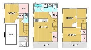 柳沢貸家2の間取り画像