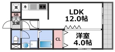 グランパシフィック小路の間取り画像