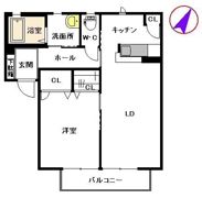 カーサ ソレアード Aの間取り画像