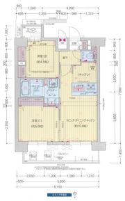 プレサンス堺筋本町エグゼブランの間取り画像