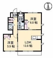 パインテイル D棟の間取り画像
