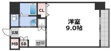 モノトーン難波の間取り画像