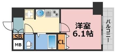 プレサンス心斎橋ザ・スタイルの間取り画像