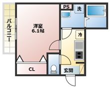 REGIA衣摺（キズリ）1丁目 南館の間取り画像