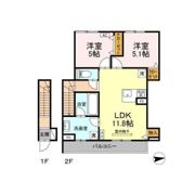 (仮称)長泉87051 分譲長屋住宅新築工事の間取り画像