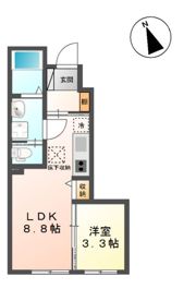 リバティコート H＆Mの間取り画像